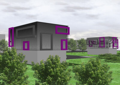 Technologické šachty metra a objekty nad křížením stanic